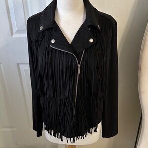 Michael Kors Black Fringe Jacket